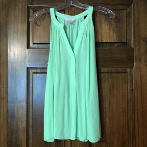 Lilly Pulitzer bright mint green top. EUC Large